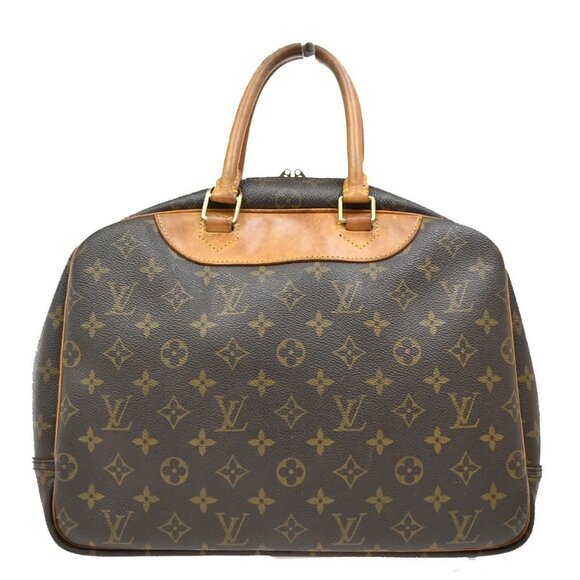 LOUIS VUITTON LV Logo Deauville Hand Bag Monogram Leather Brown M47270 36KB524 - Picture 3 of 15